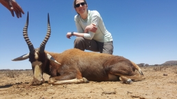 Cull; hunt blesbuck