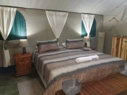 Elephant tented camp beds