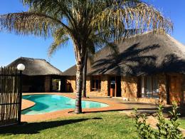 View of pool and client chalets