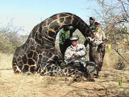 Author with his trophy giraffe