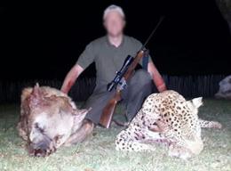 Hyena and leopard trophy