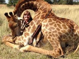 Client with nice South African Giraffe Trophy