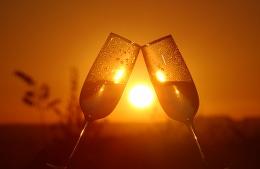 Champagne at Sunset Rock