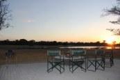 Oudoor dining table at Zambia sable camp