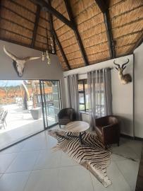 dangerous game hunting lodge living area