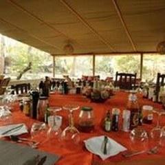 Zambezi buffalo camp dining table