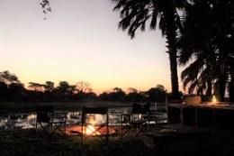 Sunset in Zambia camp