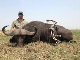 Hunter with nice cape buffalo trophy