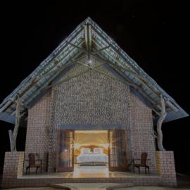 Outside Challet Elephant Hunt Lodge