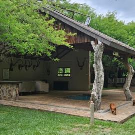 outside of free range lion hunting lodge