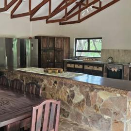 cape buffalo hunt lodge outside kitchen