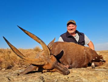 Waterbuck trophy bushbuck taken in south africa