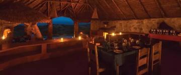 Inside of Maasailand camp at night