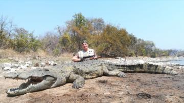 A big Crocodile hunted in Mozambique