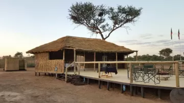 outside of Namibian leopard hunting lodge