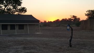 Sunset at Bushmanland Tented Elephant hunting camp
