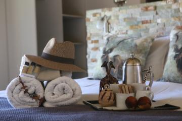 Client Bed at tiny 10 lodge in Namibia