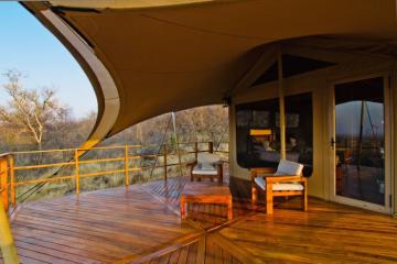 Sitting area at tented camp