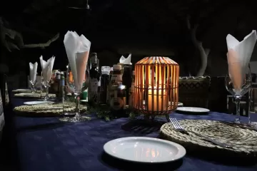 dinner at cull hunting lodge
