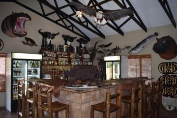 5-star trophy hippo hunt lodge bar area