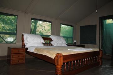 Bed in Selous Camp in Tanzania