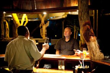 Hunters around the bar