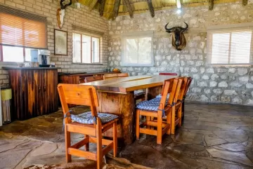 dining room at nambian hunt lodge