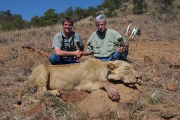 South Africa lioness trophy