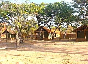 Exterior view of camp for Grant's gazelle hunting safari