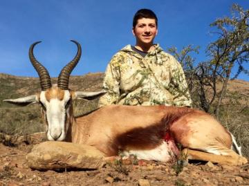 Trophy Common Springbuck and proud Hunter
