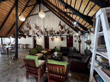 inside a south African hunting lodge