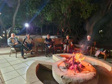 kudu hunt camp outside firepit