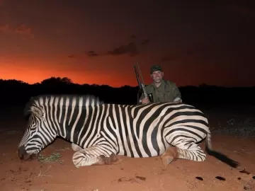 plains game hunting package with zebra