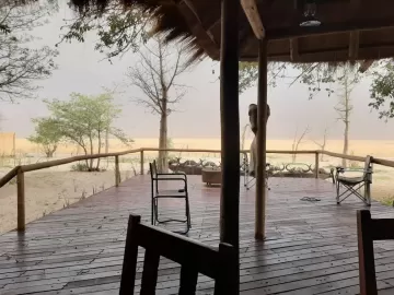 patio at hippo hunting camp