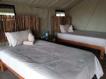 Caprivi Strip Tented camp beds