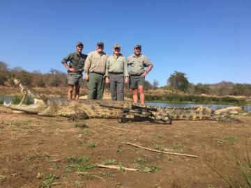 A giant crocodile taken on Lake Cahorra Bassa