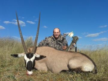 Namibia bow hunted oryx trophy